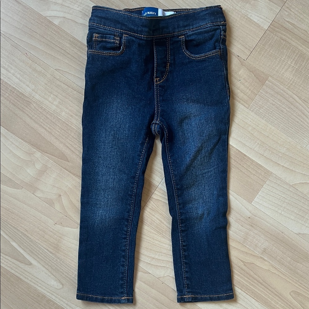 Old Navy Girls Dark Wash Stretch Skinny Jeans